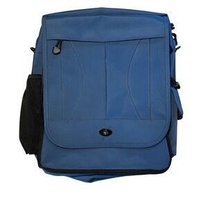 L.L Bean Blue Traveler Backpack Book Bag Multi Compartment Travel Hiking Camping